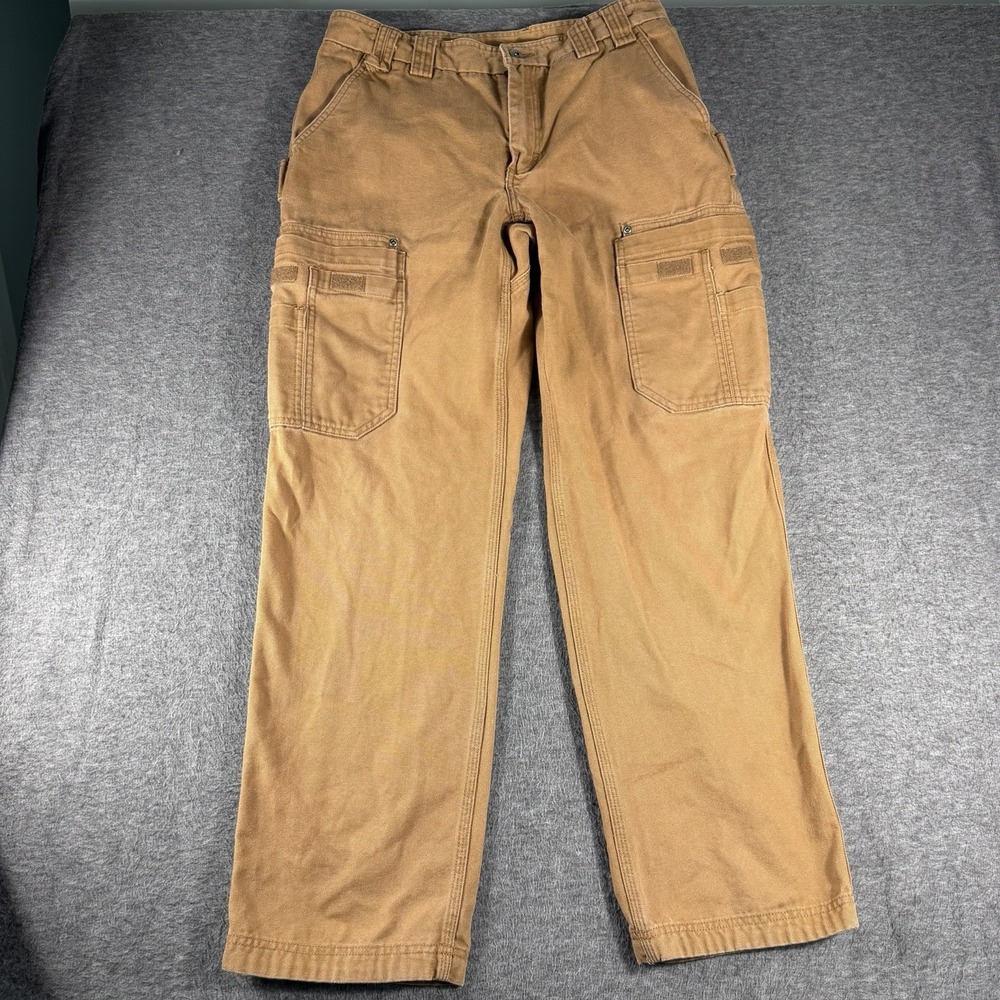 Duluth Trading Co Pants Mens 35X34 Brown Flex Fire Hose Cargo Utility Workwear